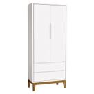 Guarda Roupa Infantil New Classic 2 Portas Branco com Pés Madeira Reller Guarda Roupa Infantil New Classic 2 Portas Branco com Pés Madeira Reller