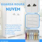 Guarda Roupa Infantil Nuvem Branco 4 Portas _ Phoenix Baby