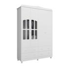 Guarda Roupa Infantil Peroba Elô 4 Portas e 4 Gavetas Branco