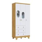 Guarda Roupa Infantil Pingo 03 portas 100% MDF Moveis Peroba -