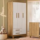 Guarda Roupa Infantil Q Encanto Slim 4340 Freijó TOQ Branco Acetinado Ambiente - Qmovi Guarda Roupa Infantil Q Encanto Slim 4340 Freijó TOQ Branco Acetinado Ambiente - Qmovi