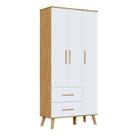 Guarda Roupa Infantil Sky Retrô 03 portas 100% MDF Peroba - Guarda Roupa Infantil Sky Retrô 03 portas 100% MDF Peroba -
