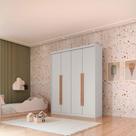 Guarda Roupa Infantil Sonho 100 MDF 4 Portas e 2 Gavetas Moderna Mobília