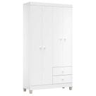 Guarda Roupa Infantil Ternura Baby 4 Portas Branco Flex Incorplac