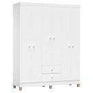 Guarda Roupa Infantil Ternura Baby 6 Portas Branco Brilho Incorplac