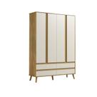 Guarda Roupa Infantil Theo 4 Portas 100% MDF Moveis Peroba - Guarda Roupa Infantil Theo 4 Portas 100% MDF Moveis Peroba -