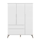 Guarda Roupa Infantil Tina 131cm 100% MDF Branco Semi Brilho - sallar home