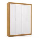 Guarda Roupa Infantil Tutto New 4 Portas Freijó/Branco Soft - Matic Móveis