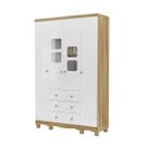 Guarda Roupa Infantil Uli New 4 Portas Branco Amêndoa Peroba Guarda Roupa Infantil Uli New 4 Portas Branco Amêndoa Peroba