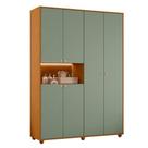 Guarda Roupa Infantil Vittoria 06 Portas Cinamomo Salvia - Moveis Albatroz