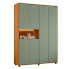Guarda Roupa Infantil Vittoria 06 Portas Cinamomo Salvia - Moveis Albatroz