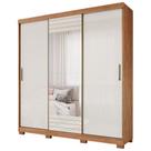 Guarda Roupa Ipanema 3 Portas Slide Glass 4 Gavetas MDF Guarda Roupa Ipanema 3 Portas Slide Glass 4 Gavetas MDF