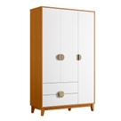 Guarda Roupa Ipê 3 Portas 2 Gavetas com Pés Madeira Maciça