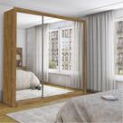 Guarda Roupa Isabela Casal 3 Portas de Correr Com Espelho Master Carioca Móveis