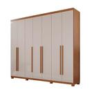 Guarda Roupa Istambul 7 Portas de Bater 6 Gavetas Cinamomo-Off White MDP