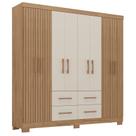 Guarda Roupa Itapema Atualle Casal 8 Portas 4 Gavetas Cor Canelato Rústico 3d Natura Off White Guarda Roupa Itapema Atualle Casal 8 Portas 4 Gavetas Cor Canelato Rústico 3d Natura Off White