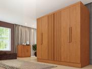 Guarda Roupa Itaperuna 6 Portas e 4 Gavetas Internas Tcil Cinamomo