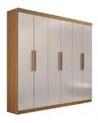 Guarda Roupa Leblon Cinamomo/off White 100% Mdf Ddoro 6 Pts