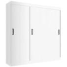 Guarda Roupa Lisboa Casal 3 Portas 2 Gavetas Evidencia Cor Branco
