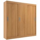 Guarda Roupa Lisboa Casal 3 Portas 2 Gavetas Evidencia Cor Cinamomo