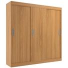 Guarda Roupa Lisboa Casal 3 Portas 2 Gavetas Evidencia Cor Cinamomo