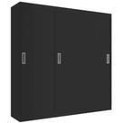 Guarda Roupa Lisboa Casal 3 Portas 2 Gavetas Evidencia Cor Preto