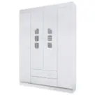 Guarda Roupa Lívia Infantil 4 Portas e 2 Gavetas 100% MDF para Quarto de Bebê - Phoenix Baby