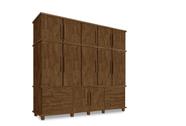 Guarda Roupa Londres Triplex Grande 5 Portas 6 Gavetas com Maleiro Luapa Móveis