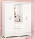Guarda Roupa LORD CAPELINHA BRANCO/ROSA Flex