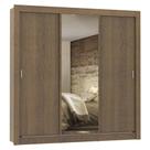 Guarda Roupa Lyon 3 Portas de Correr 1 Espelho Rustic Madesa
