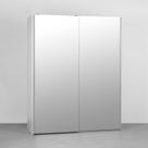 Guarda-Roupa Maxx 2 Portas de Correr com Espelho 1,83m Branco e Prata