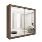 Guarda Roupa MDF Las Vegas 2 Portas Espelho Castanho