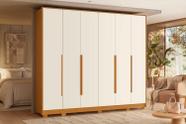 Guarda Roupa Mercure 6 Portas e 6 Gavetas - Cinamomo Off White - Albatroz