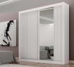 Guarda Roupa Milano 2 Pts Com Espelho Branco - Leifer