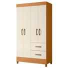 Guarda Roupa Mobi 4 Portas 2 Gavetas Cinamomo/Off White - ABZ