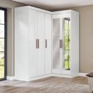 Guarda-Roupa Modulação 2 Portas com Espelho Paris Branco