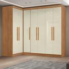 Guarda-roupa Modulação de Canto com Puxadores Mdf Paris