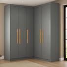 Guarda-roupa Modulação de Canto com Puxadores Mdf Paris
