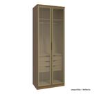Guarda Roupa Modulado 02 Portas de Vidro 234cm 03 Gavetas Setiba