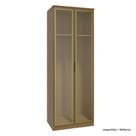 Guarda Roupa Modulado 02 Portas de Vidro 234cm Setiba