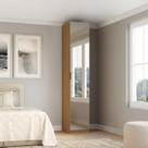 Guarda-roupa Modulado 1 Porta com Espelho Prateleiras Cabideiros 3 Gavetas 45cm 100% MDF Altezza