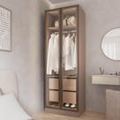 Guarda Roupa Modulado 100% MDF 2 Portas Reflecta Orion CabeCasa MadeiraOriginals Marrom/Mocha