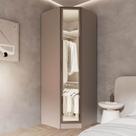 Guarda Roupa Modulado 100% MDF de Canto Oblíquo Reflecta Orion CabeCasa MadeiraOriginals Marrom