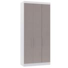 Guarda Roupa Modulado 101,5cm 3 Portas Alpes Luciane Móveis Branco Pf-cinammon Pf