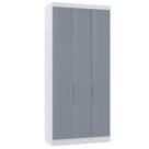 Guarda Roupa Modulado 101,5cm 3 Portas Alpes Luciane Móveis Branco Pf-grey Sky Pf
