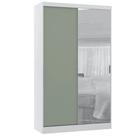Guarda Roupa Modulado 134,50cm 2 Portas de Correr com Espelho Alpes Luciane Móveis