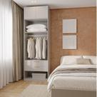 Guarda-Roupa Modulado 2 Peças 2 Portas Jade CabeCasa MadeiraMadeira Cinza Urbano