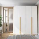 Guarda-Roupa Modulado 2 Peças 4 Portas Jade CabeCasa MadeiraMadeira Branco Fosco
