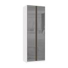 Guarda Roupa Modulado 2 Portas 3 Gavetas 80cm com Vidro Reflecta Prata Prime Luciane Móveis Guarda Roupa Modulado 2 Portas 3 Gavetas 80cm com Vidro Reflecta Prata Prime Luciane Móveis