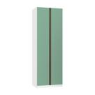 Guarda Roupa Modulado 2 Portas 80cm Branco Com Verde Jade Guarda Roupa Modulado 2 Portas 80cm Branco Com Verde Jade